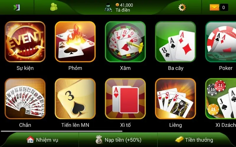 Sảnh game bài uy tín được cung cấp bởi nhà cái me88